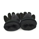 JJ-BN5008 Deerskin Polar Fleece Cold Protection Warm Ski Gloves, Size: L(Black)