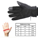 JJ-BN5008 Deerskin Polar Fleece Cold Protection Warm Ski Gloves, Size: L(Black)