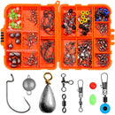 165 PCS / Set Road Squid Hook Accessories Set(026 Orange Box)
