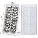 10 Pairs 3D Cat Eye False Eyelashes Naturally Thick And Fluffy Eyelashes(Y606)