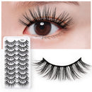 10 Pairs 3D Cat Eye False Eyelashes Naturally Thick And Fluffy Eyelashes(Y607)