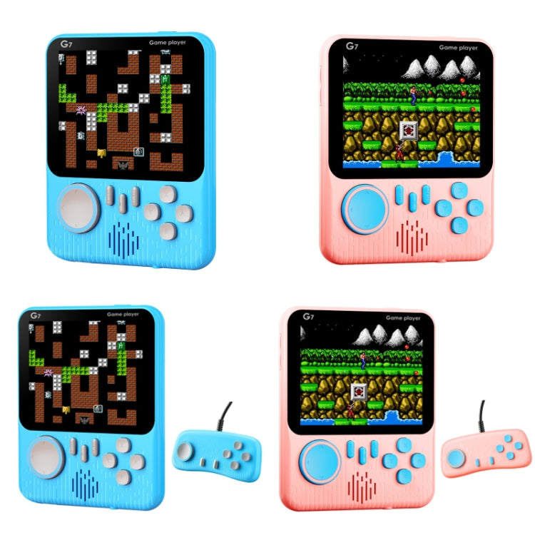 G7 3.5 inch Ultra-thin Handheld Game Console Built-in 666 Games, Style: Single (Blue)