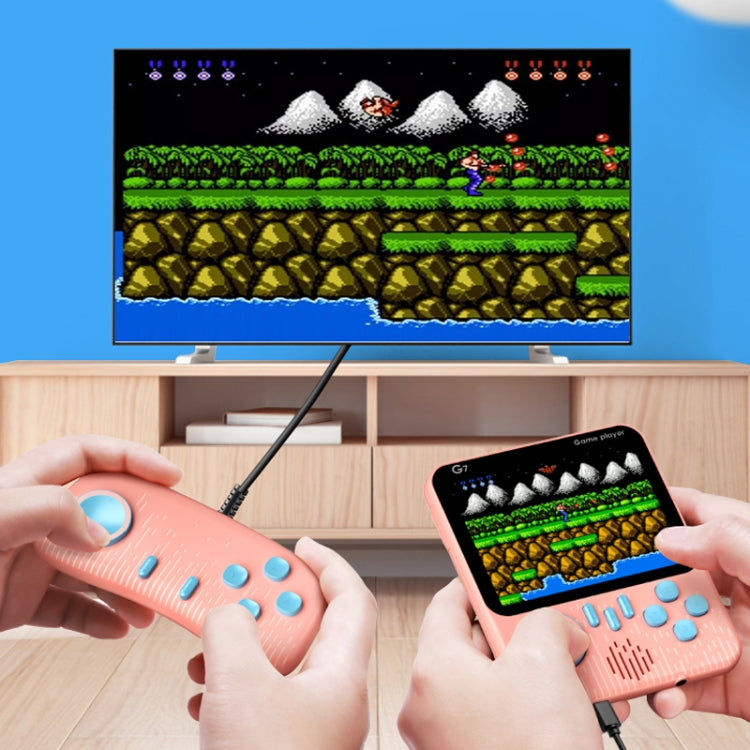 G7 3.5 inch Ultra-thin Handheld Game Console Built-in 666 Games, Style: Single (Blue)