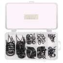 75 PCS / Box Ceramic Wire Loop Luya Rod Fishing Gear Accessories(Black)