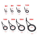 75 PCS / Box Ceramic Wire Loop Luya Rod Fishing Gear Accessories(Black)