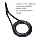 75 PCS / Box Ceramic Wire Loop Luya Rod Fishing Gear Accessories(Black)