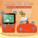 I50 999 in 1 Children Cat Ears Handheld Game Console, Style: Doubles (Orange)