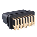 2 PCS J1962f OBD2 16PIN 90 Degree Bend Female Head Connector, Gold Plated + Nickel Plated