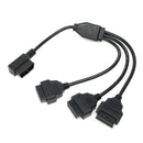 C-MD-3EW Automotive OBD2 Extension Line L-shape Elbow 1 To 3 Adapter Cable