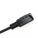 C-MD-3EW Automotive OBD2 Extension Line L-shape Elbow 1 To 3 Adapter Cable