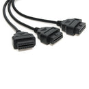 C-MD-3EW Automotive OBD2 Extension Line L-shape Elbow 1 To 3 Adapter Cable