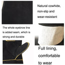 1 Pair Outdoor Garden Cut-Proof Genuine Leather Welding Gloves, Length 35cm(Black)