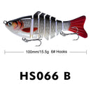 2 PCS PROBEROS HS066 10cm 15.5g Sea Fishing Simulation Road Sub-Bait(B)