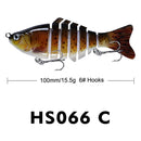 2 PCS PROBEROS HS066 10cm 15.5g Sea Fishing Simulation Road Sub-Bait(C)
