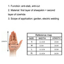 1 Pair Thickened Warm Riding Genuine Leather Gloves, Size: L(White)