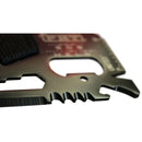 8 PCS 14 In 1 Stainless Steel Multi-function Outdoor Survival Tool Card with Rope