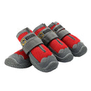 4 PCS / Set HCPET Dog Shoes Breathable Net Dog Shoes, Size: No.5 6cm(Red)