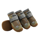 4 PCS / Set HCPET Dog Shoes Breathable Net Dog Shoes, Size: No.6 6.5cm(Natural Yellow)