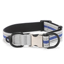 Dog Reflective Nylon Collar, Specification: S(Silver buckle blue)