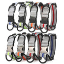 Dog Reflective Nylon Collar, Specification: M(Silver buckle green)