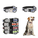 Dog Reflective Nylon Collar, Specification: M(Silver buckle orange)