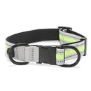 Dog Reflective Nylon Collar, Specification: L(Black buckle green)