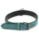 JINMAOHOU Dogs Double-Layer Leather Collar, Specification: XS 34x1.7cm(Green)