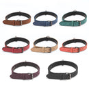 JINMAOHOU Dogs Double-Layer Leather Collar, Specification: XS 34x1.7cm(Black)