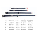 JINMAOHOU Dogs Double-Layer Leather Collar, Specification: XS 34x1.7cm(Black)