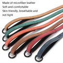 JINMAOHOU Dogs Double-Layer Leather Collar, Specification: S 39x2.2cm(Orange)