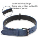 JINMAOHOU Dogs Double-Layer Leather Collar, Specification: M 49x2.7cm(Khaki)
