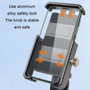 QX-21 Aluminum Alloy Bicycle Shockproof Riding Navigation Mobile Phone Holder(Black)
