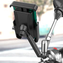 QX-21 Aluminum Alloy Bicycle Shockproof Riding Navigation Mobile Phone Holder(Black)