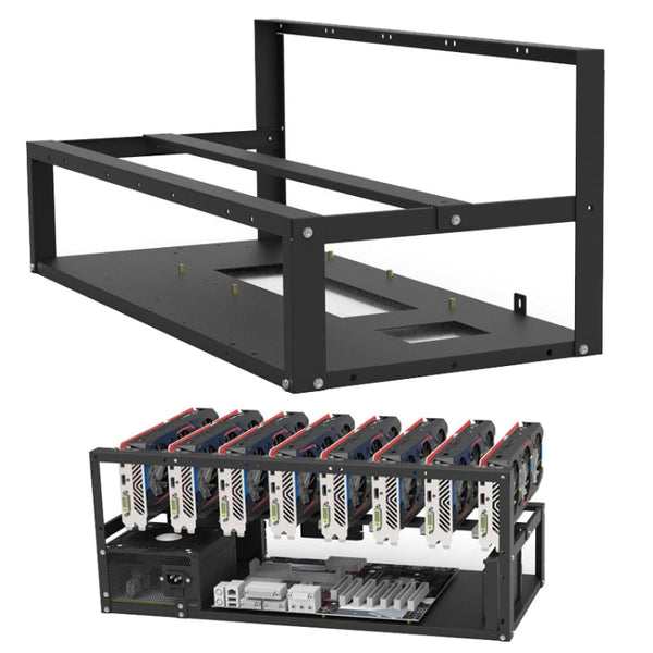 GR-8K605 Open Chassis 6 Card 8 Card Fixed Bracket(Black )