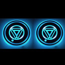 1 Pair 68mm LED Smart Light-Emitting Coaster Light Car Cup Slot Atmosphere Light(Magic Array)