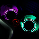 1 Pair 68mm LED Smart Light-Emitting Coaster Light Car Cup Slot Atmosphere Light(Beverage)
