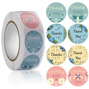 5 PCS Floral Background Thank you Sticker Seal Sticker, Size: 2.5cm / 1 Inch(HA002)