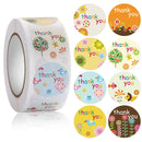 5 PCS Floral Background Thank you Sticker Seal Sticker, Size: 2.5cm / 1 Inch(HA003)