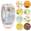 5 PCS Floral Background Thank you Sticker Seal Sticker, Size: 2.5cm / 1 Inch(HA003)