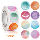 5 PCS Floral Background Thank you Sticker Seal Sticker, Size: 2.5cm / 1 Inch(HA004)
