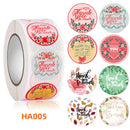 5 PCS Floral Background Thank you Sticker Seal Sticker, Size: 2.5cm / 1 Inch(HA005)