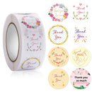 5 PCS Floral Background Thank you Sticker Seal Sticker, Size: 2.5cm / 1 Inch(HA006)
