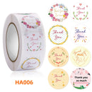 5 PCS Floral Background Thank you Sticker Seal Sticker, Size: 2.5cm / 1 Inch(HA006)