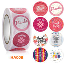 5 PCS Floral Background Thank you Sticker Seal Sticker, Size: 2.5cm / 1 Inch(HA008)