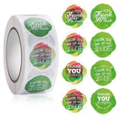 5 PCS Floral Background Thank you Sticker Seal Sticker, Size: 2.5cm / 1 Inch(HA009)