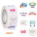 5 PCS Floral Background Thank you Sticker Seal Sticker, Size: 2.5cm / 1 Inch(HA011)