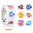 5 PCS Floral Background Thank you Sticker Seal Sticker, Size: 2.5cm / 1 Inch(HA065)