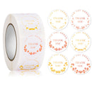 5 PCS Floral Background Thank you Sticker Seal Sticker, Size: 2.5cm / 1 Inch(HA066)
