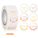 5 PCS Floral Background Thank you Sticker Seal Sticker, Size: 2.5cm / 1 Inch(HA066)