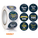 5 PCS Floral Background Thank you Sticker Seal Sticker, Size: 2.5cm / 1 Inch(HA067)